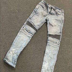 Men’s EMBELLISH Rare Moto Jeans 👖 SZ 30 Blue Zippers Used
